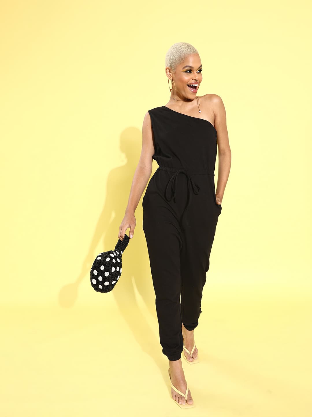 Athena Women Stylish Black Sleek Jumpsuit image